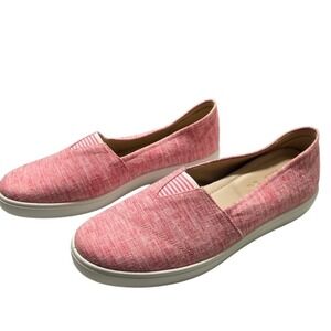 Hotter Laurel Women's Size 11 Coral Canvas Slip-On‎ Comfort Flats Shoes